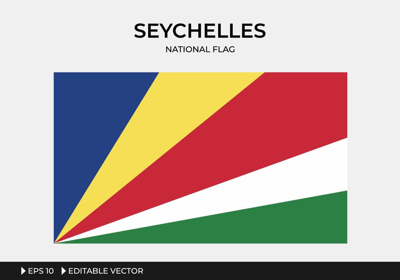 illustratie van de nationale vlag van de Seychellen vector