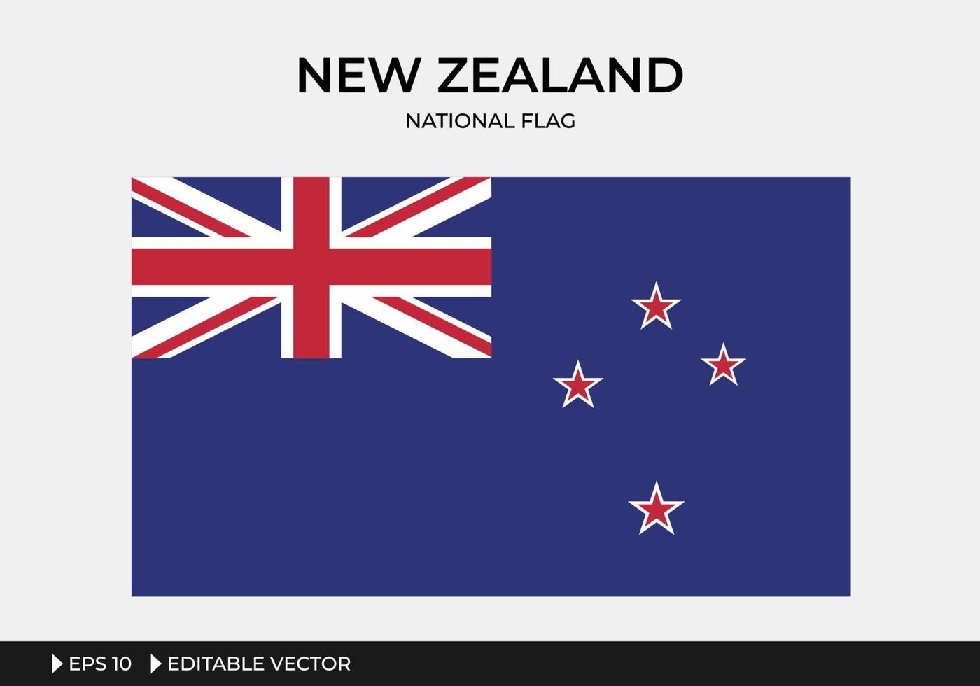 illustratie van de nationale vlag van Nieuw-Zeeland vector