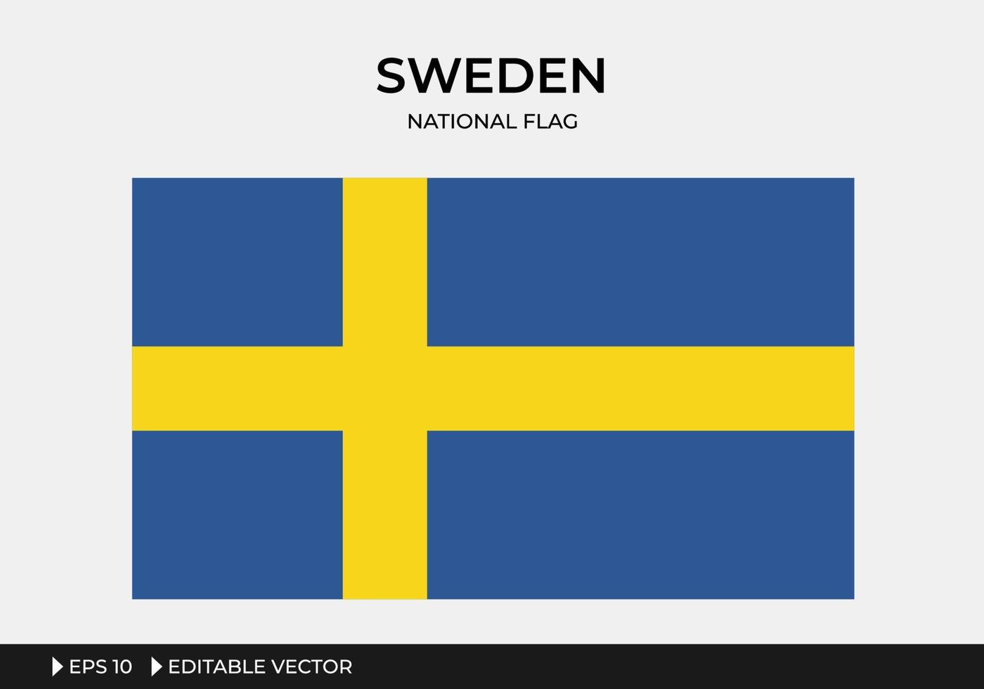 illustratie van de nationale vlag van Zweden vector