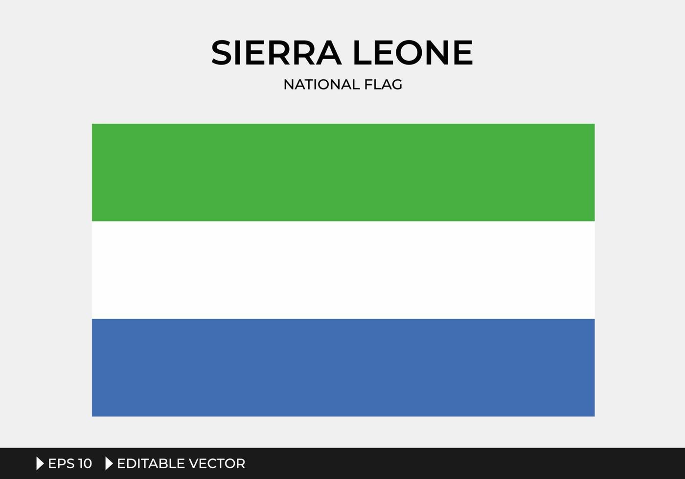 illustratie van de nationale vlag van sierra leone vector