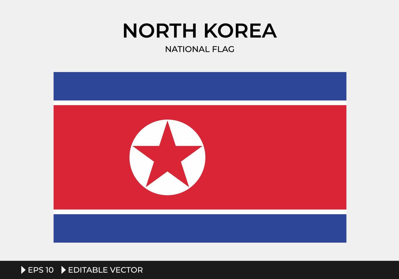 illustratie van de nationale vlag van Noord-Korea vector