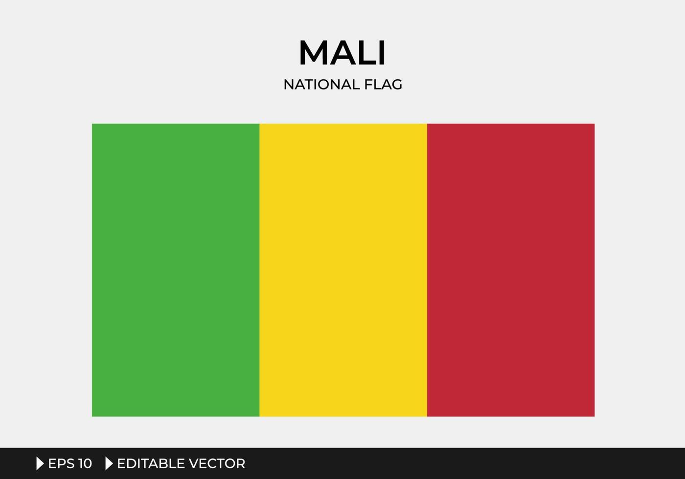 illustratie van de nationale vlag van Mali vector