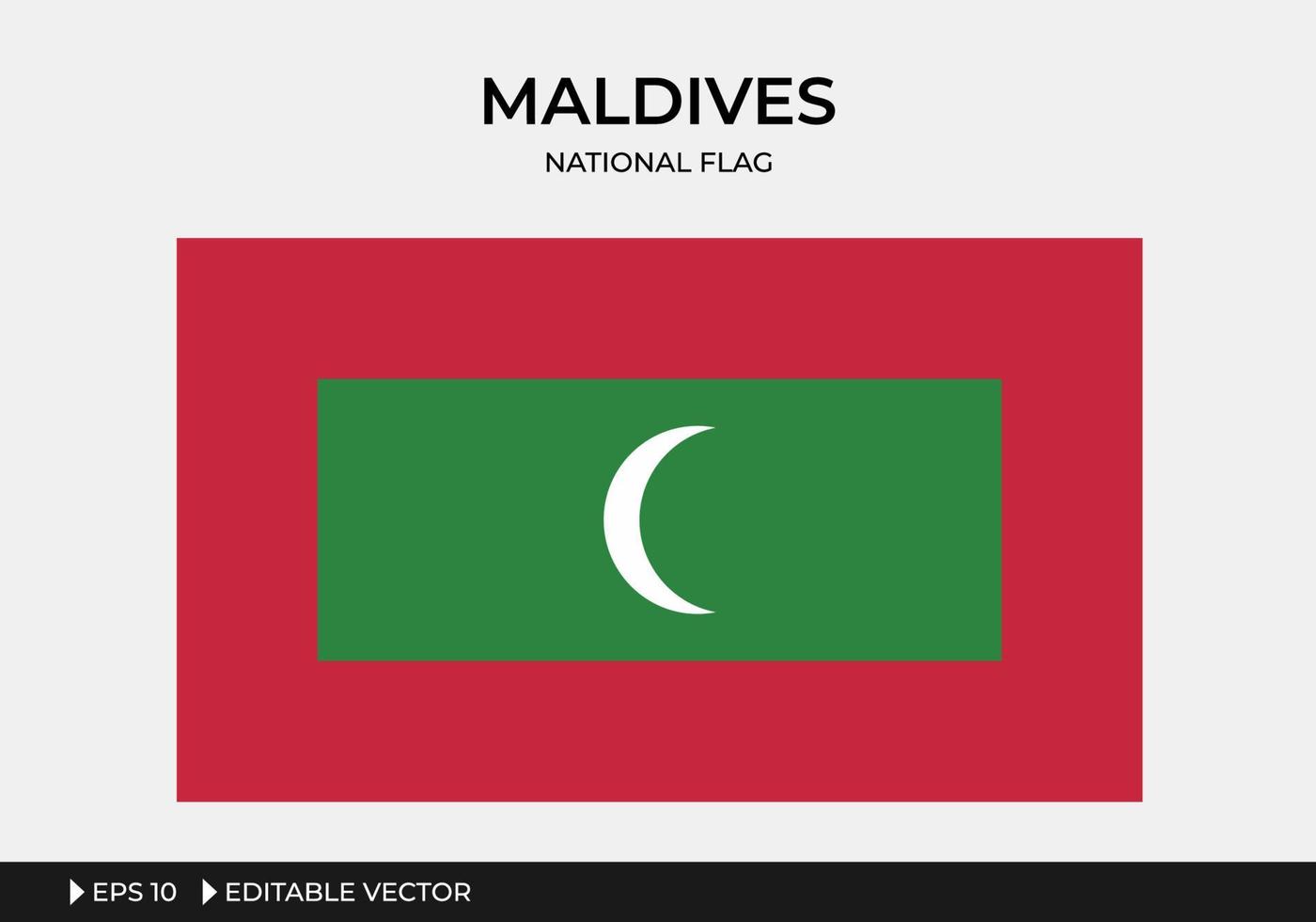 illustratie van de nationale vlag van de Maldiven vector