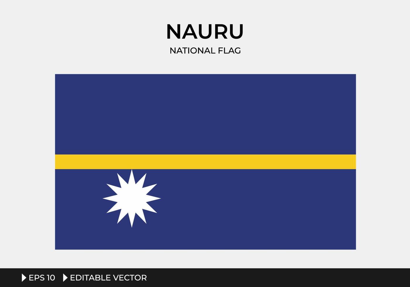 illustratie van de nationale vlag van nauru vector