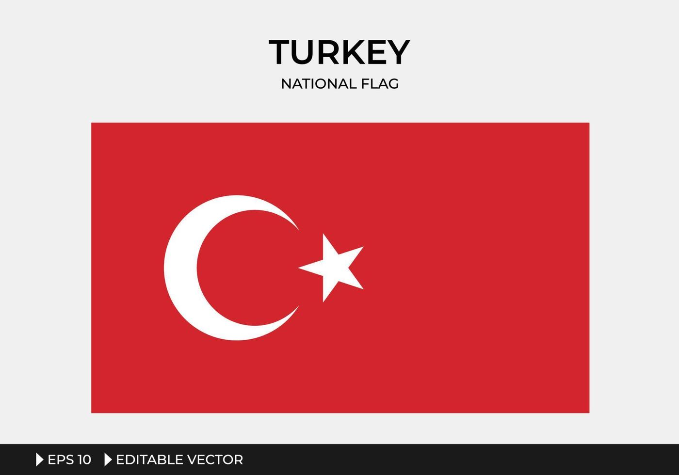 illustratie van de nationale vlag van Turkije vector