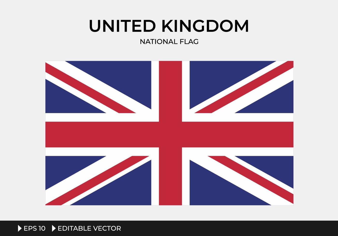 illustratie van de nationale vlag van het verenigd koninkrijk vector