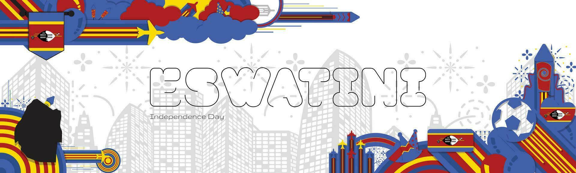 gelukkig onafhankelijkheid dag van eswatini, illustratie achtergrond ontwerp, banier, sociaal media sjabloon vector