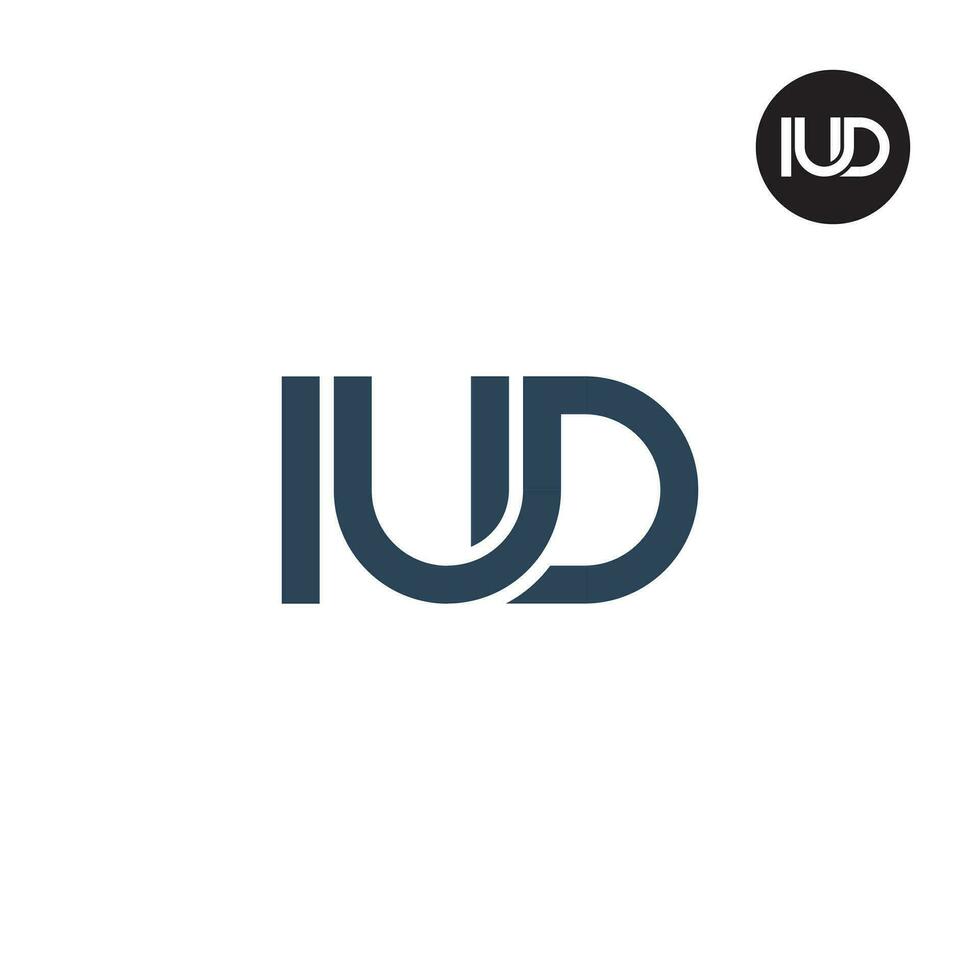brief Iud monogram logo ontwerp vector