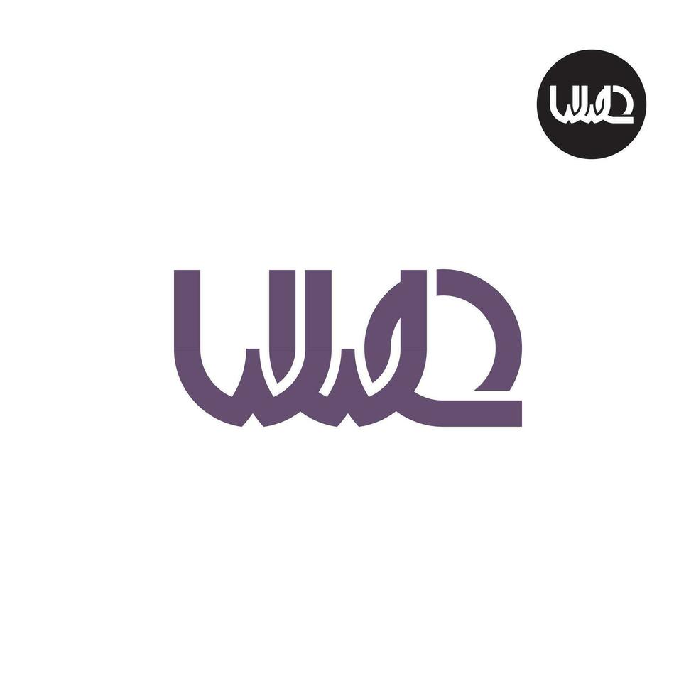 brief wwq monogram logo ontwerp vector