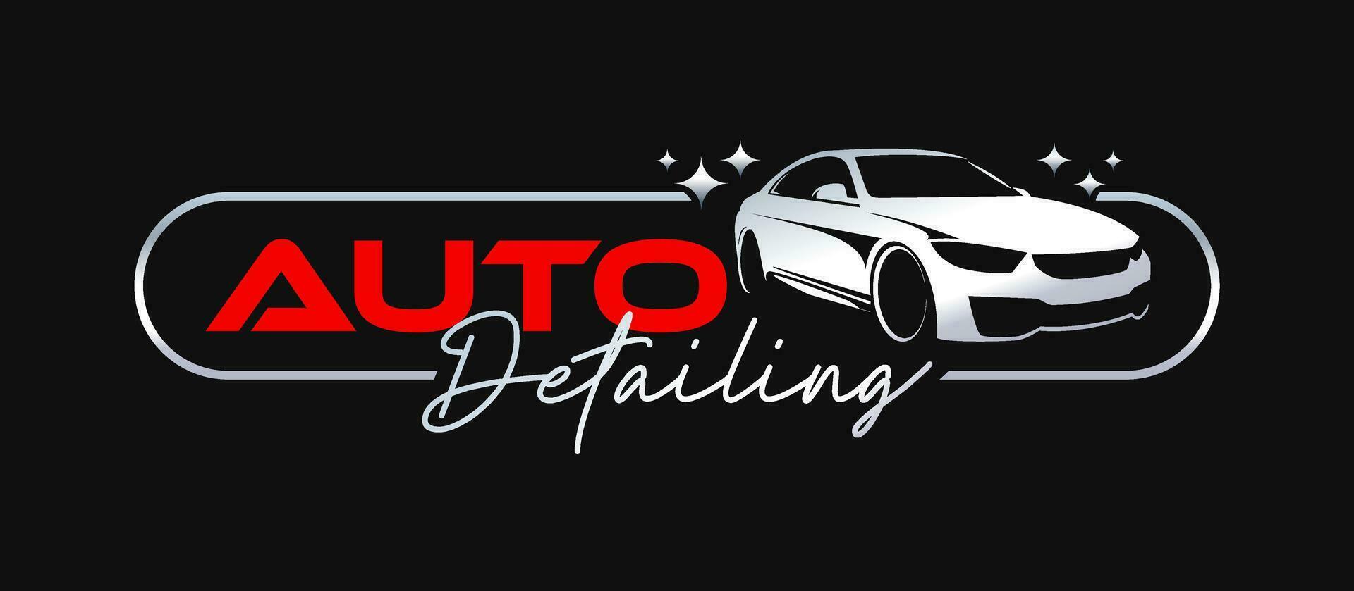 auto silhouet logo ontwerp, auto detaillering modern en gemakkelijk concept. vector illustratie
