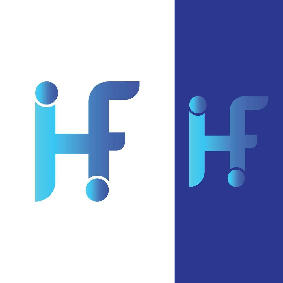 hf brief logo vector professioneel abstract monogram logo ontwerp symbool
