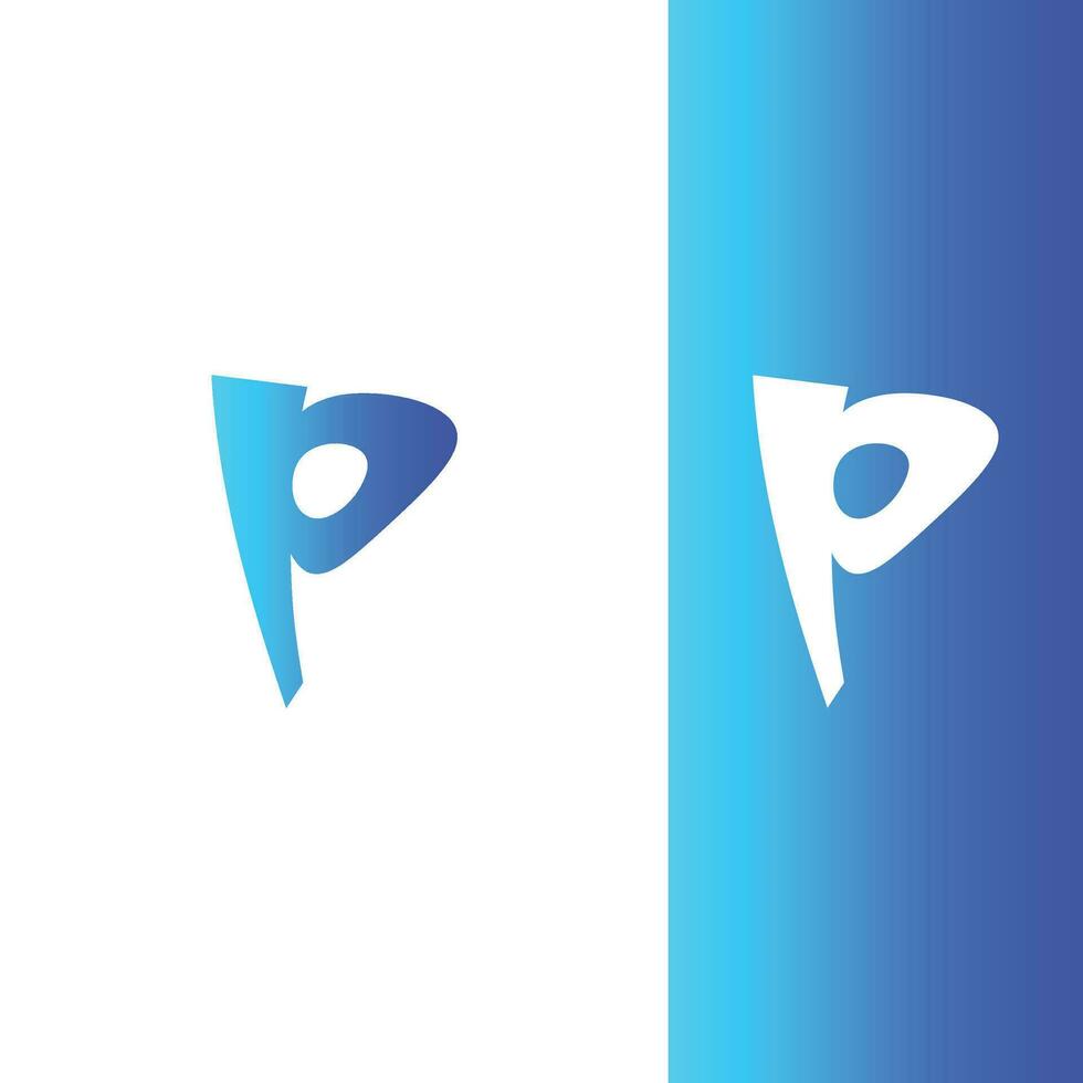p brief logo vector professioneel abstract monogram logo ontwerp symbool