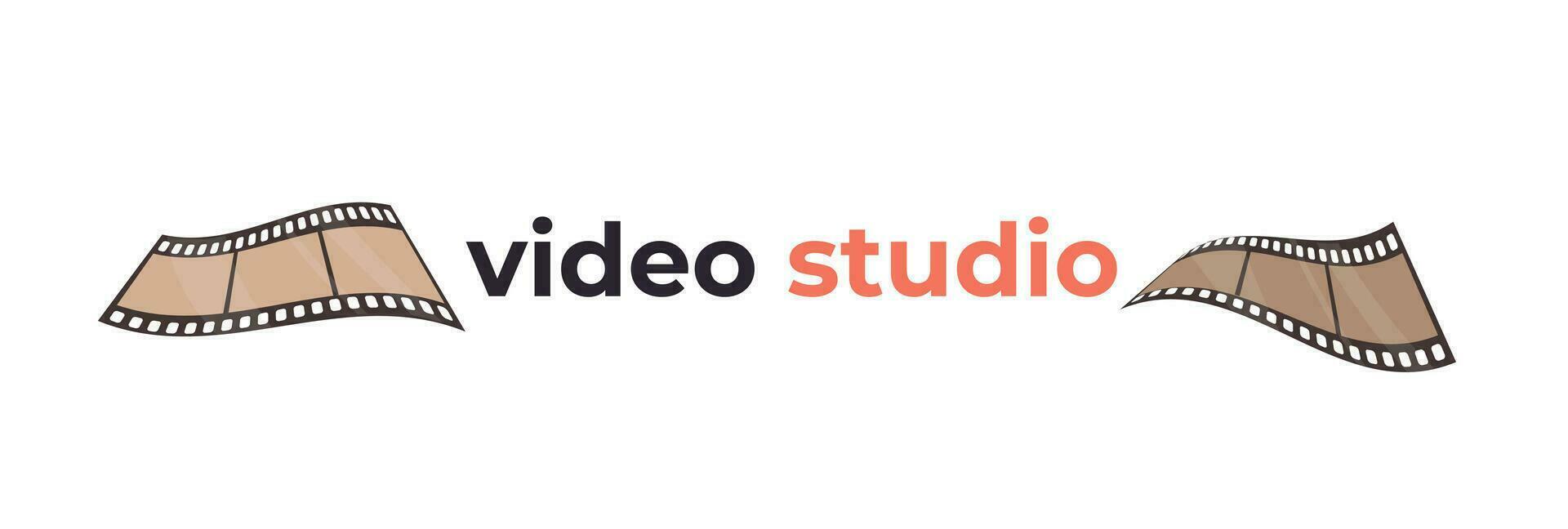 video studio tekst ontwerp. ontwerp element, web tittel, decoratie, belettering. vector. vector