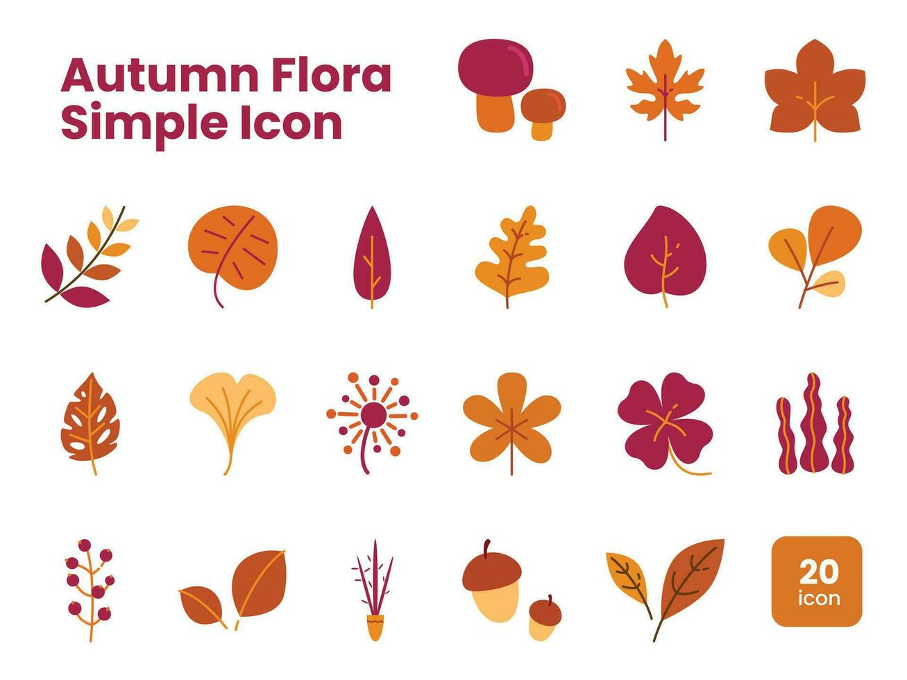 herfst flora gemakkelijk vector