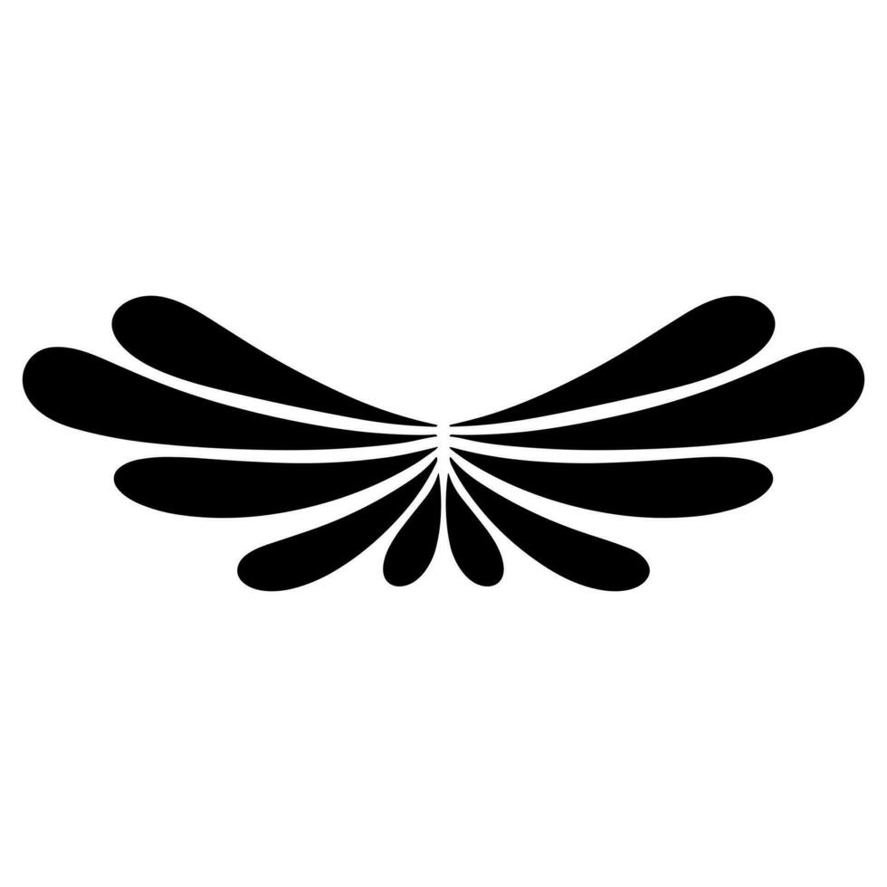 Vleugels logo zwart vector illustratie.