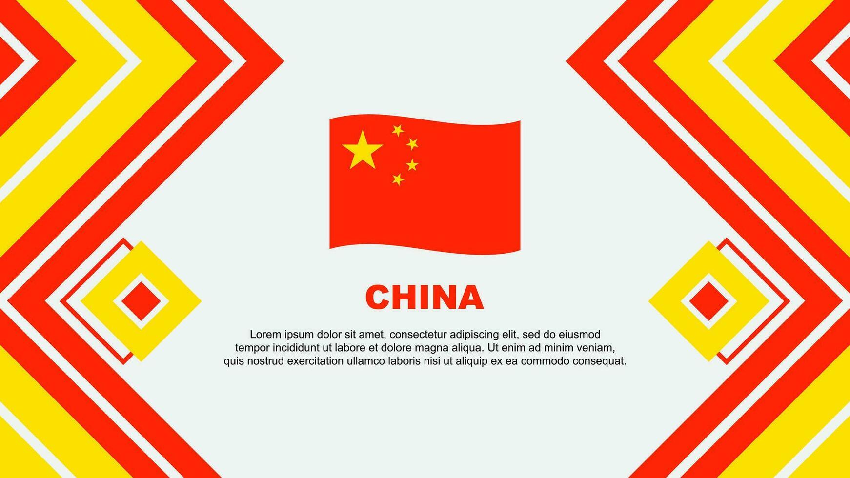 China vlag abstract achtergrond ontwerp sjabloon. China onafhankelijkheid dag banier behang vector illustratie. China ontwerp