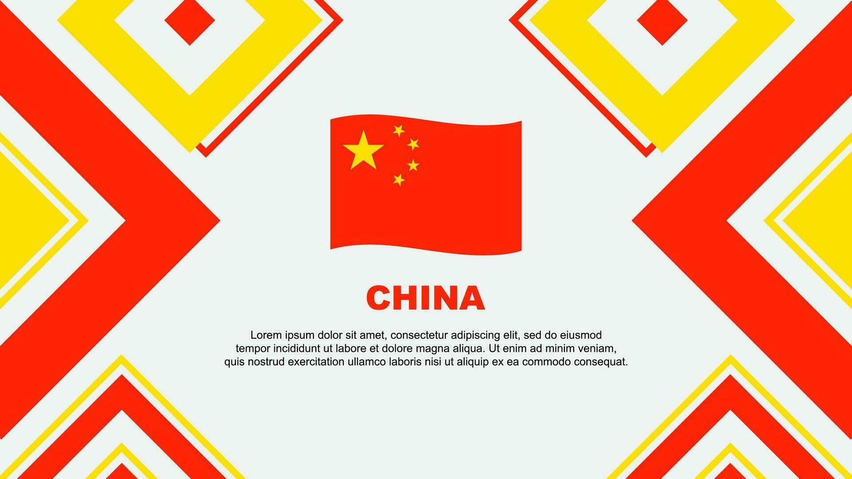 China vlag abstract achtergrond ontwerp sjabloon. China onafhankelijkheid dag banier behang vector illustratie. China onafhankelijkheid dag