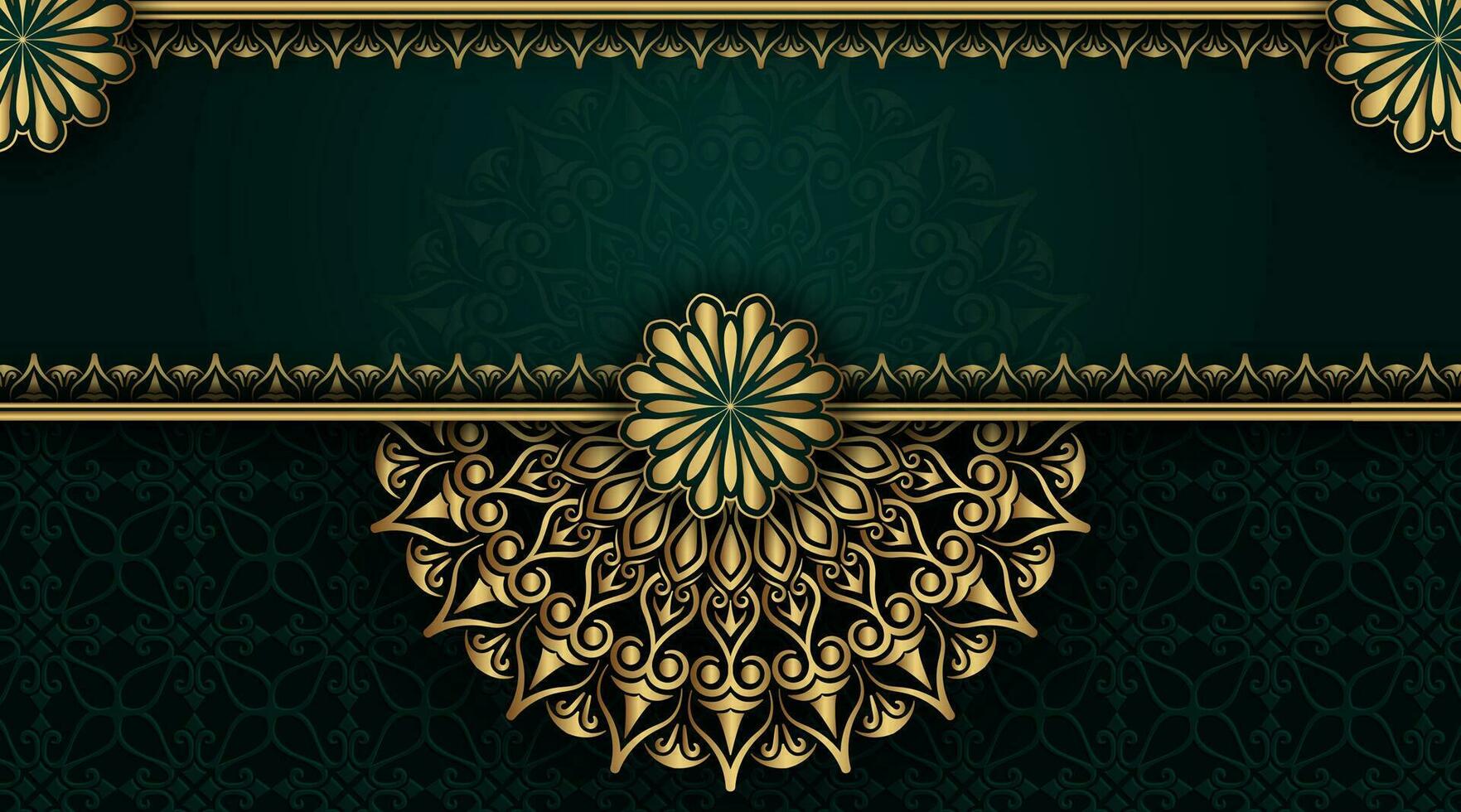 luxe achtergrond met gouden mandala ornament vector