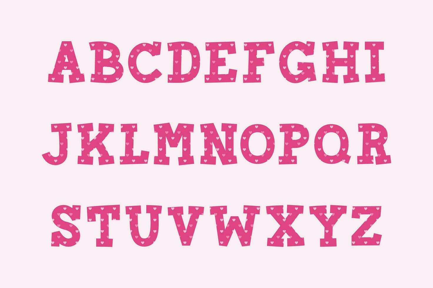 veelzijdig verzameling van zoet hart alfabet brieven voor divers toepassingen vector