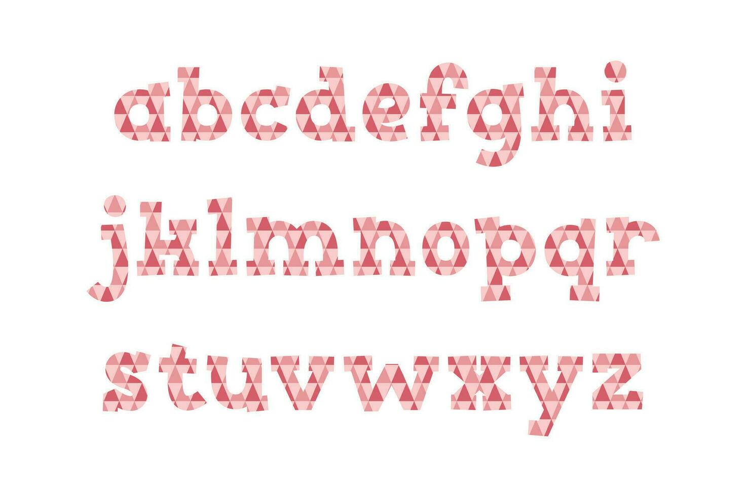 veelzijdig verzameling van roze zigs alfabet brieven voor divers toepassingen vector