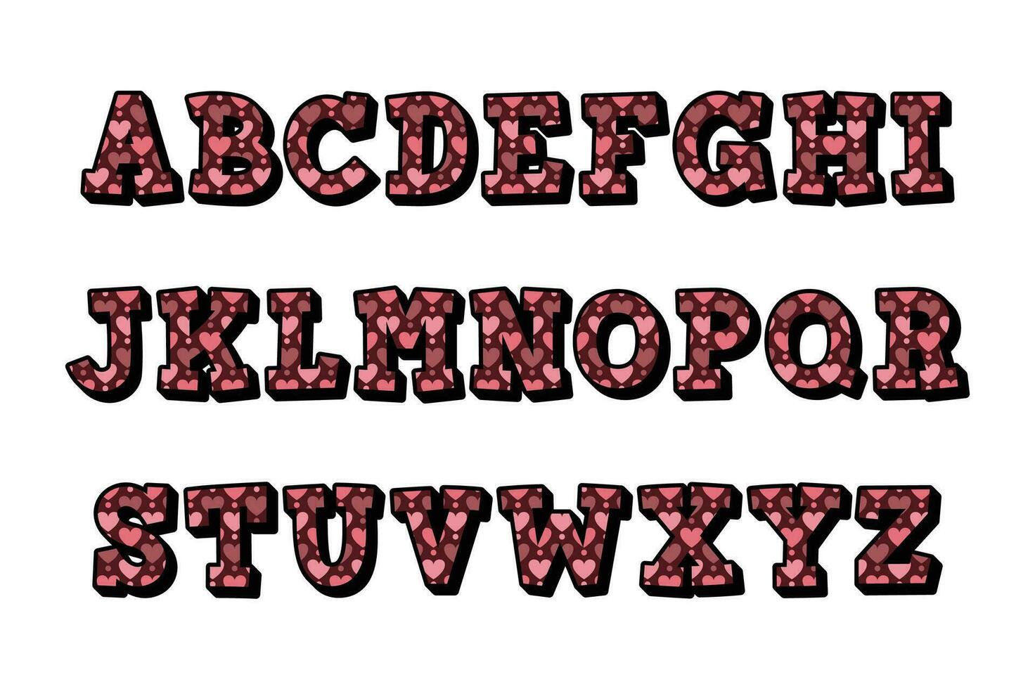 veelzijdig verzameling van eeuwig liefde alfabet brieven voor divers toepassingen vector