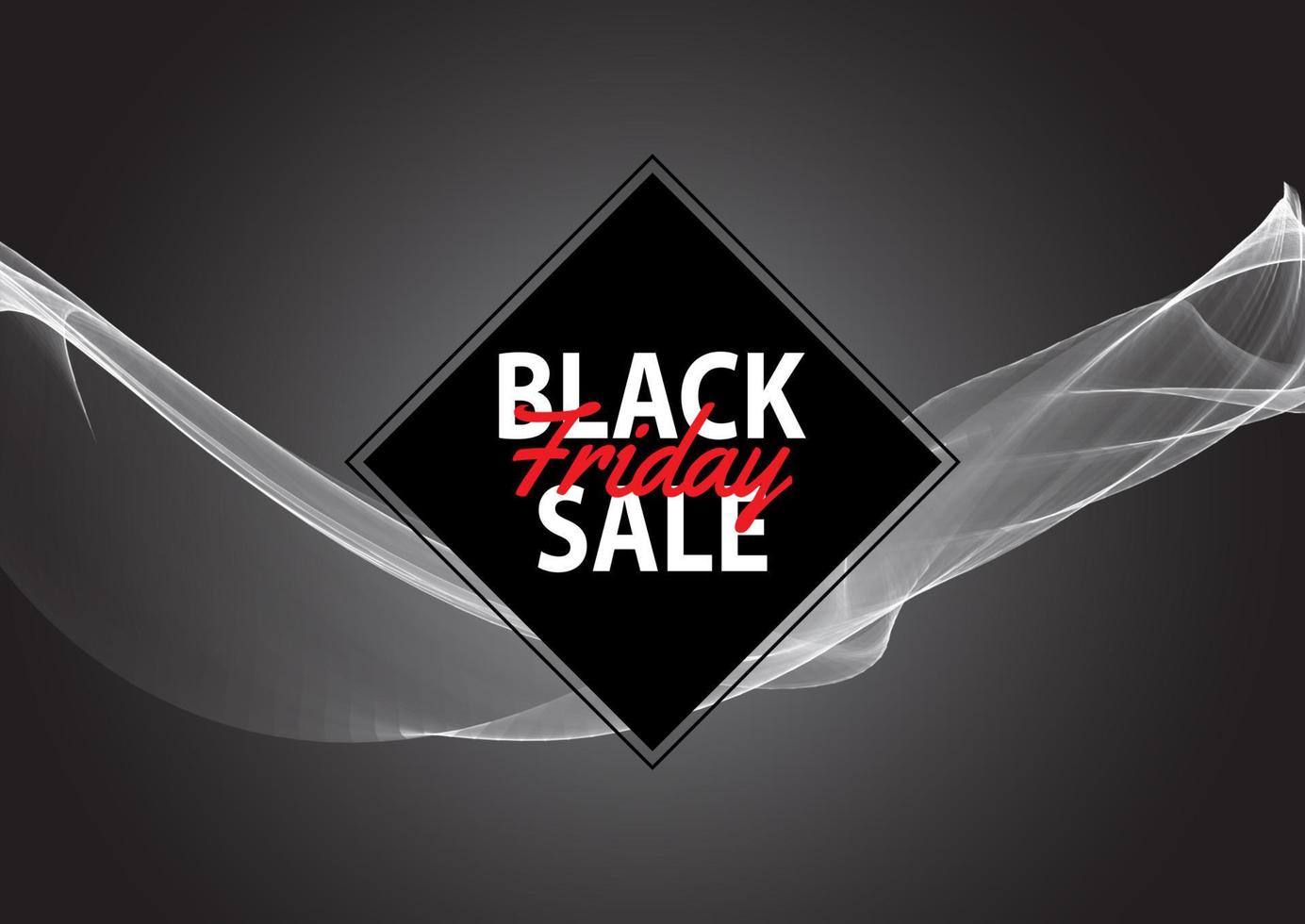 zwarte vrijdag verkoop achtergrond met vloeiende lijnen ontwerp vector