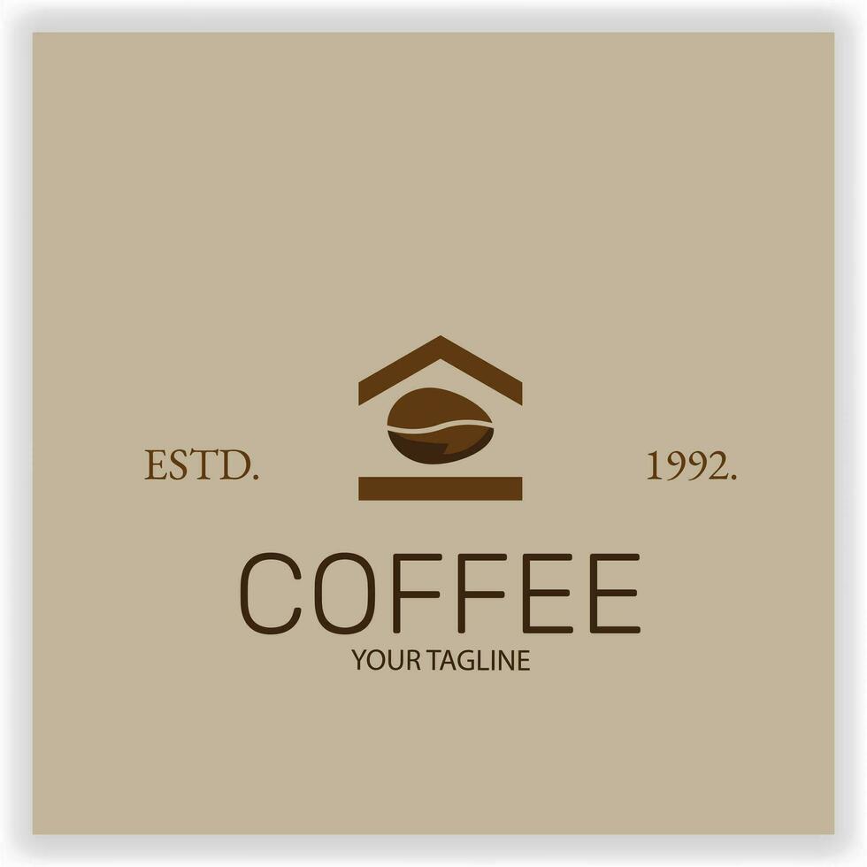 vector koffie huis logo ontwerp sjabloon premie elegant vector eps 10