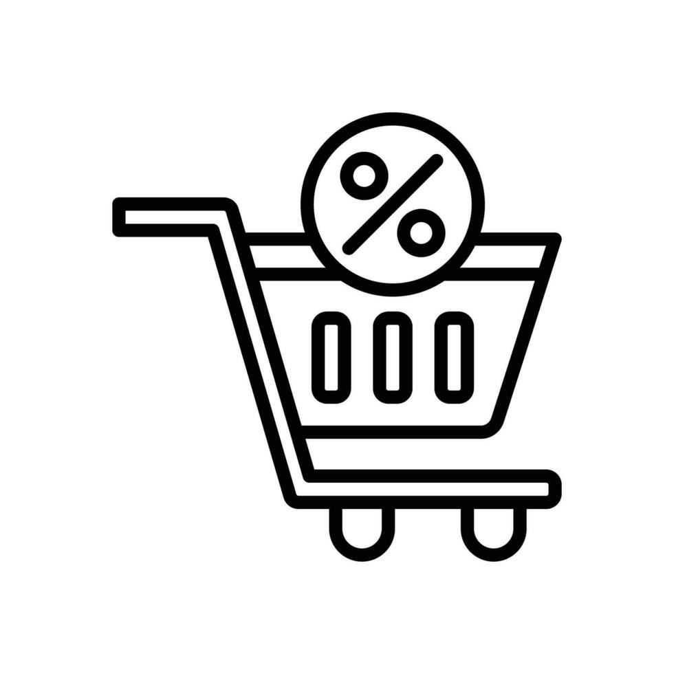 boodschappen doen kar icoon. vector lijn icoon voor uw website, mobiel, presentatie, en logo ontwerp.