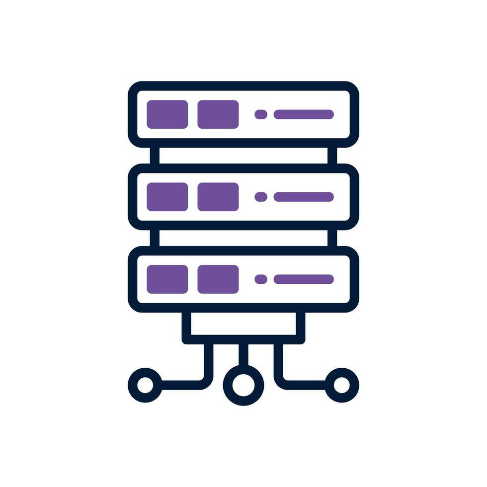 databank icoon. vector dubbel toon icoon voor uw website, mobiel, presentatie, en logo ontwerp.