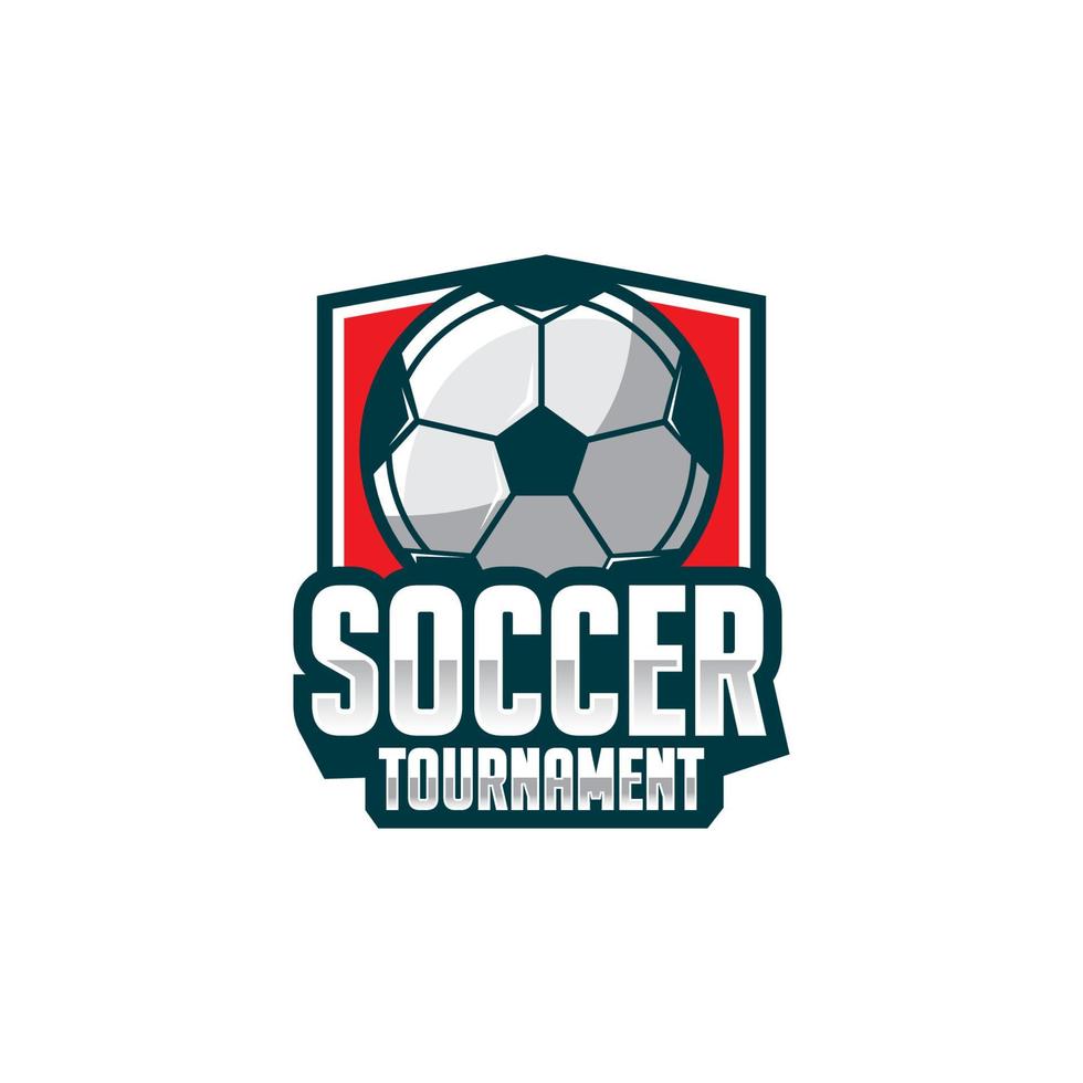 voetbal logo sjabloon, voetbal logo illustratie, voetbal club badge vector