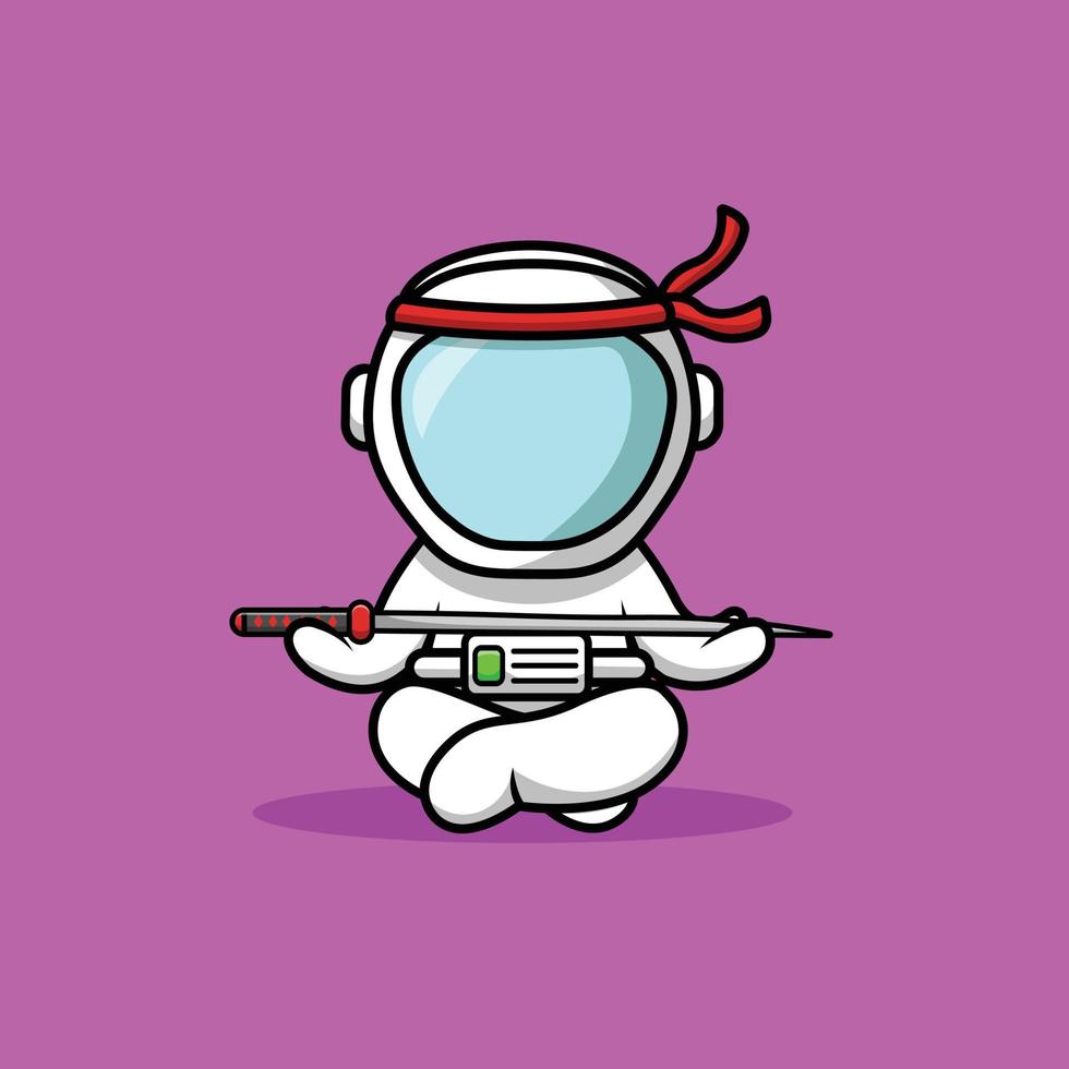 astronaut met zwaard vector