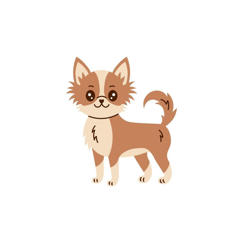 schattig chihuahua vector illustratie in tekenfilm stijl