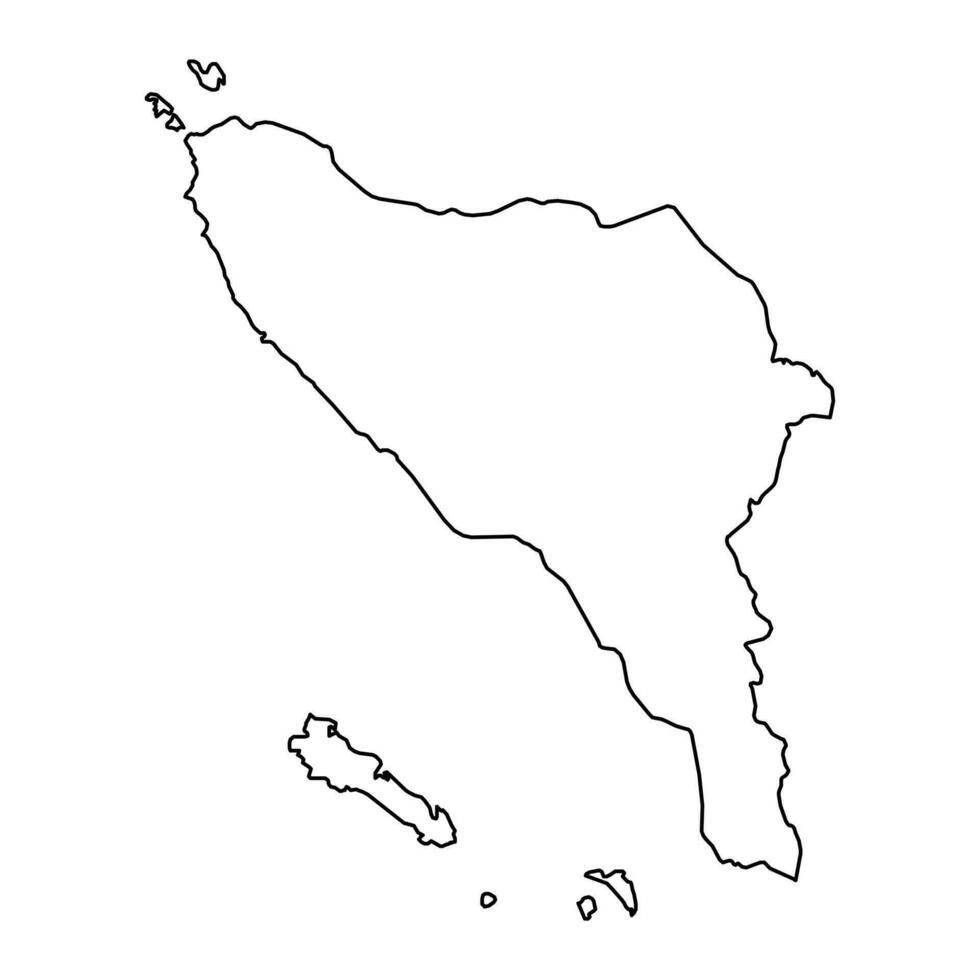 aceh provincie kaart, administratief divisie van Indonesië. vector illustratie.
