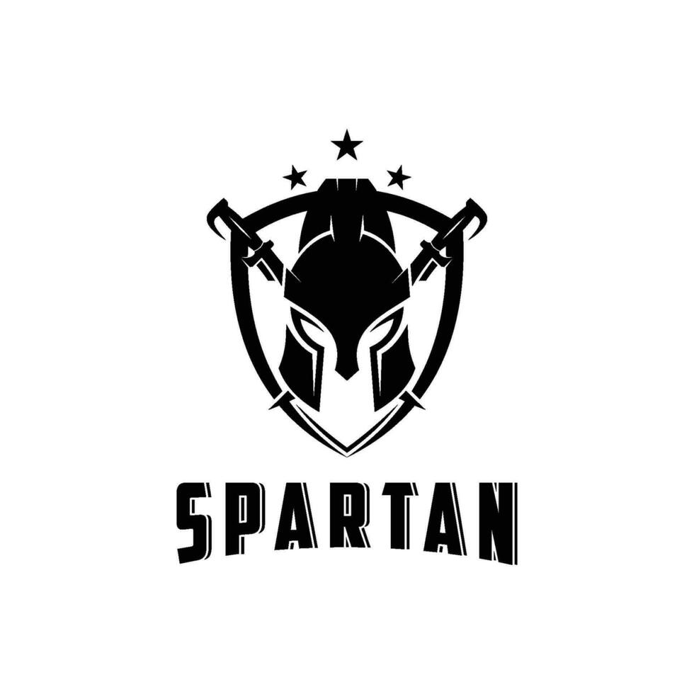 spartaans krijger logo sjabloon ontwerp,pictogram spartaans,helm spartaans. vector