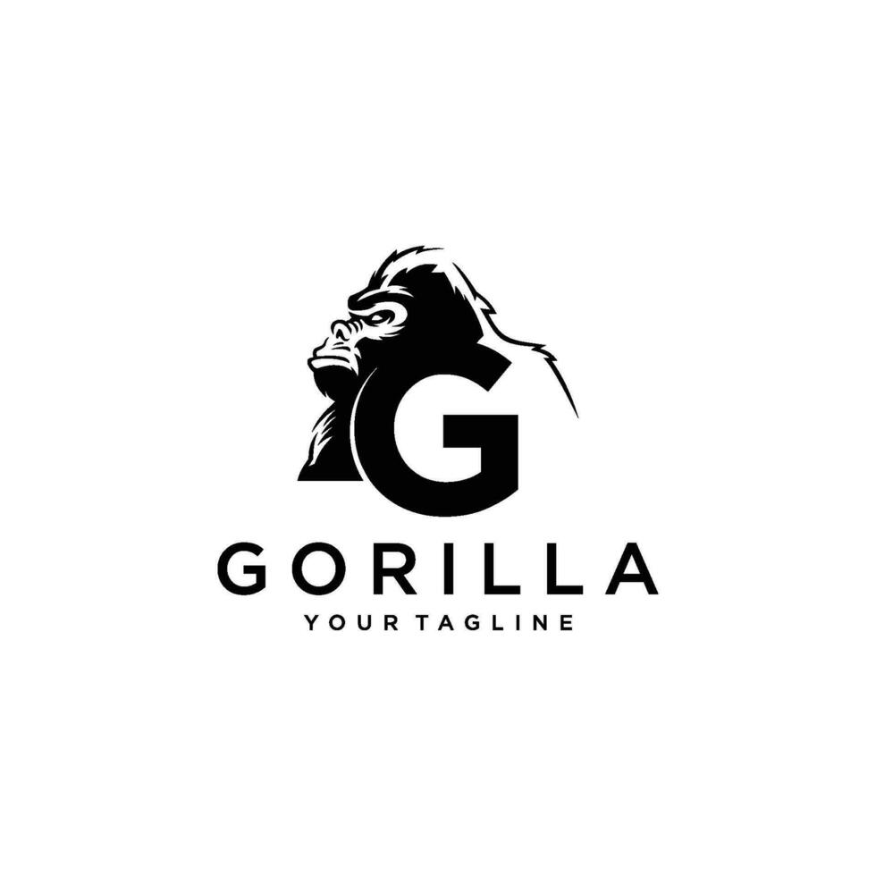 minimalistische ontwerp voor gorilla's. modern, gemakkelijk. vector