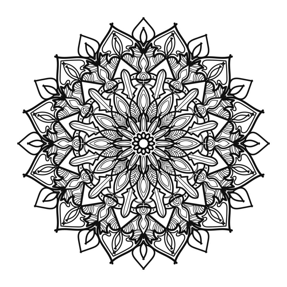 cirkelvormig patroon in de vorm van mandala met bloem voor henna mandala tattoo decoratie vector