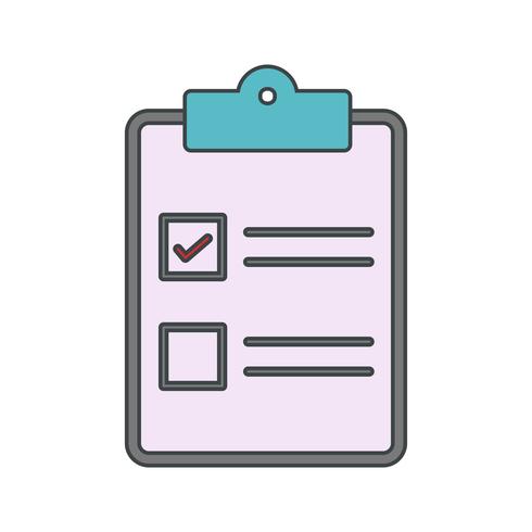 Vector checklist pictogram