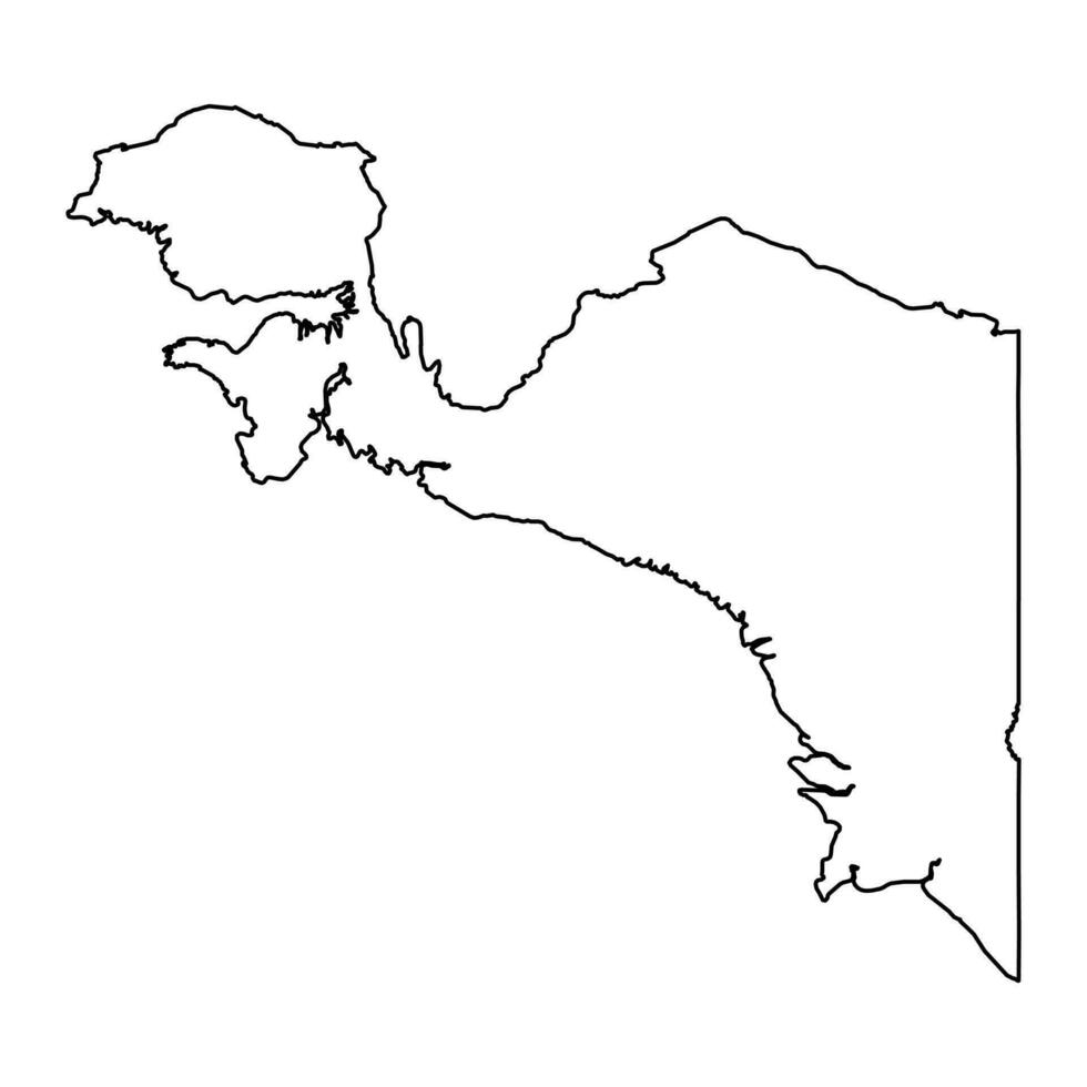 western nieuw Guinea kaart, regio van Indonesië. vector illustratie.