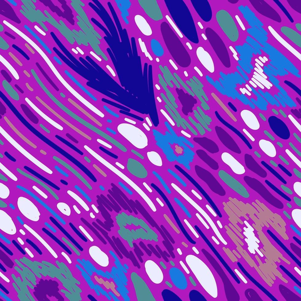 lila naadloze achtergrond met veelkleurige strepen en vlekken vector