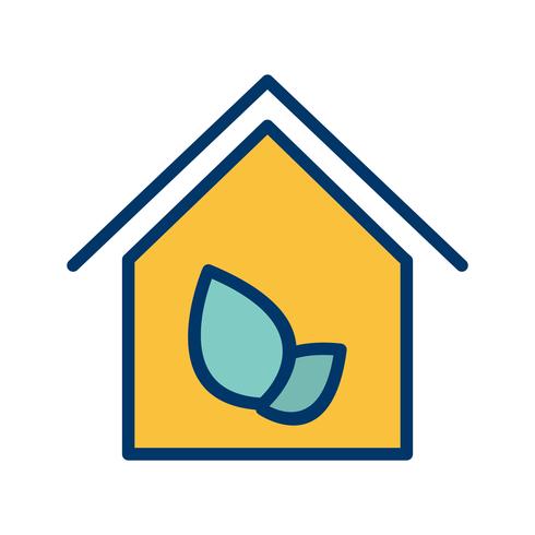 Eco huis vector pictogram