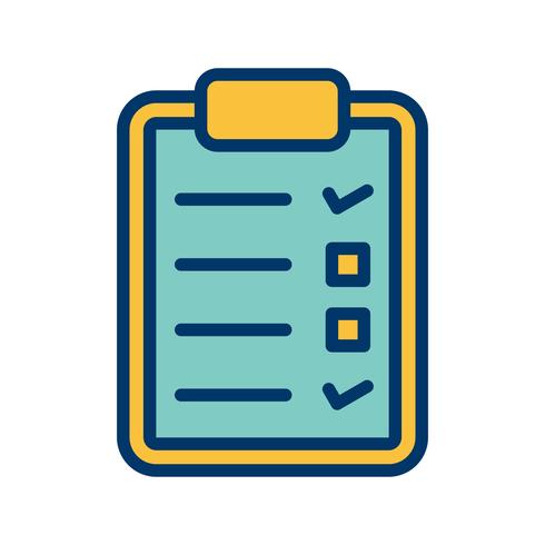 Vector checklist pictogram