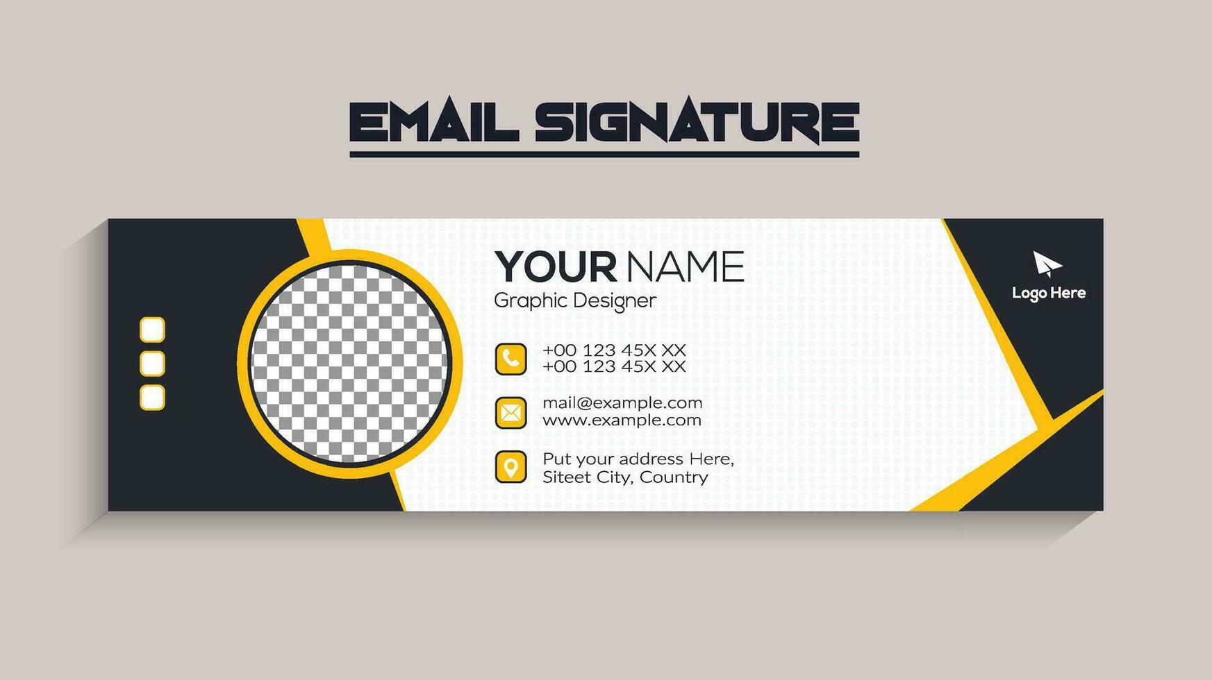 zakelijke modern e-mail handtekening ontwerp sjabloon. bedrijf e handtekening vector ontwerp.