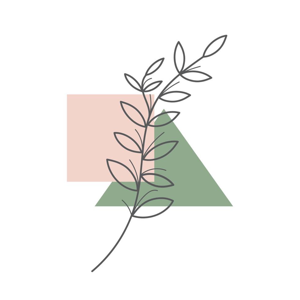 organisch element getekend een ononderbroken lijn, minimalistische eenvoudige organische natuurlijke element geïsoleerd op een witte achtergrond. ecologie logo, natuur conceptontwerp vector