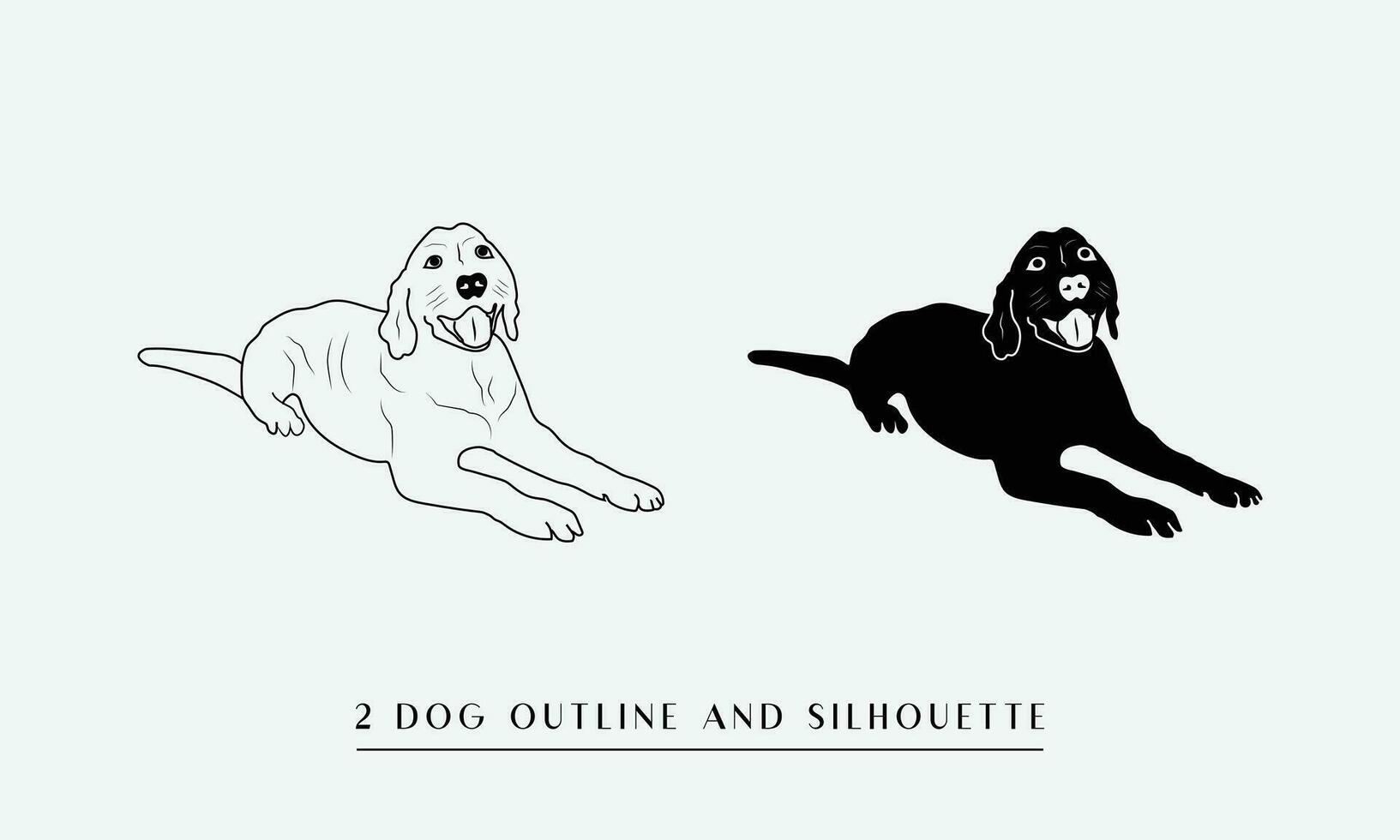 hond silhouet en huisdier schets Aan wit achtergrond vector