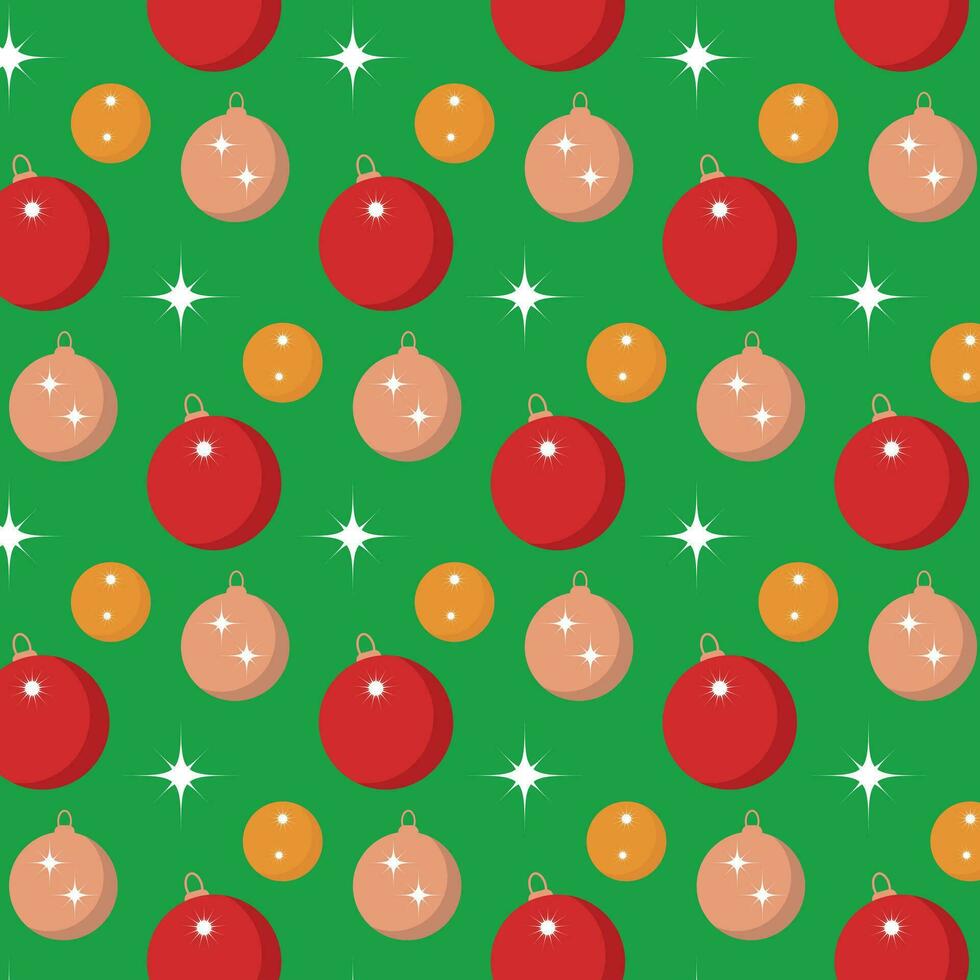 Kerstmis achtergrond met ballen Aan een groen achtergrond. patroon Aan de swatch paneel. vector