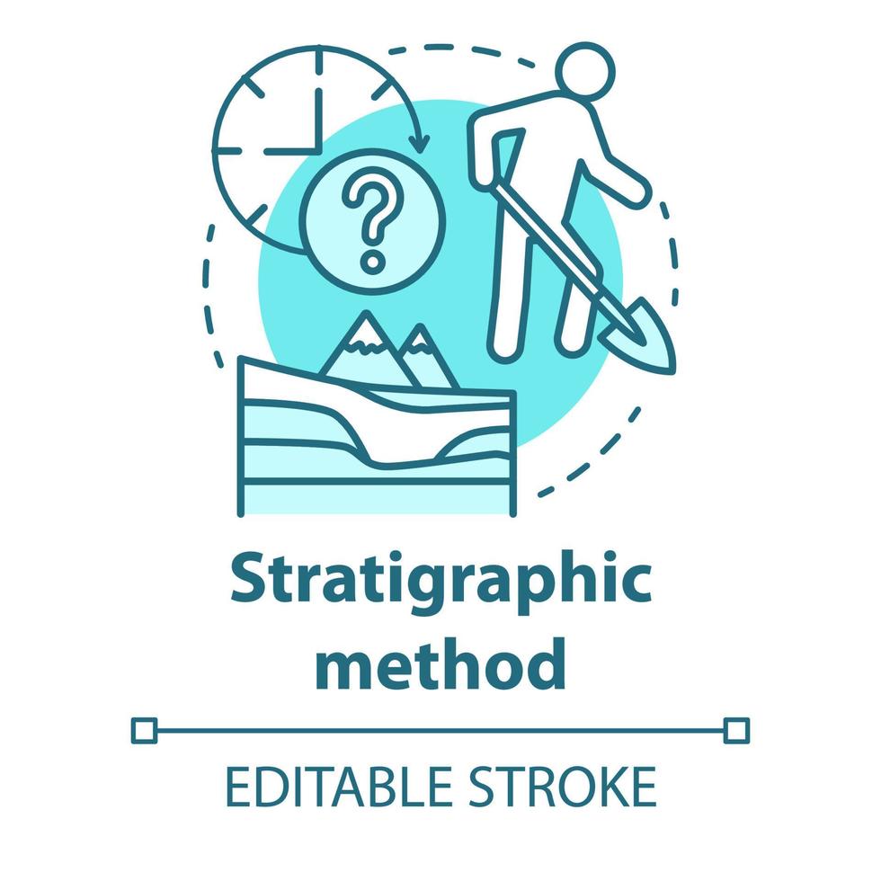 stratigrafische methode concept icoon vector