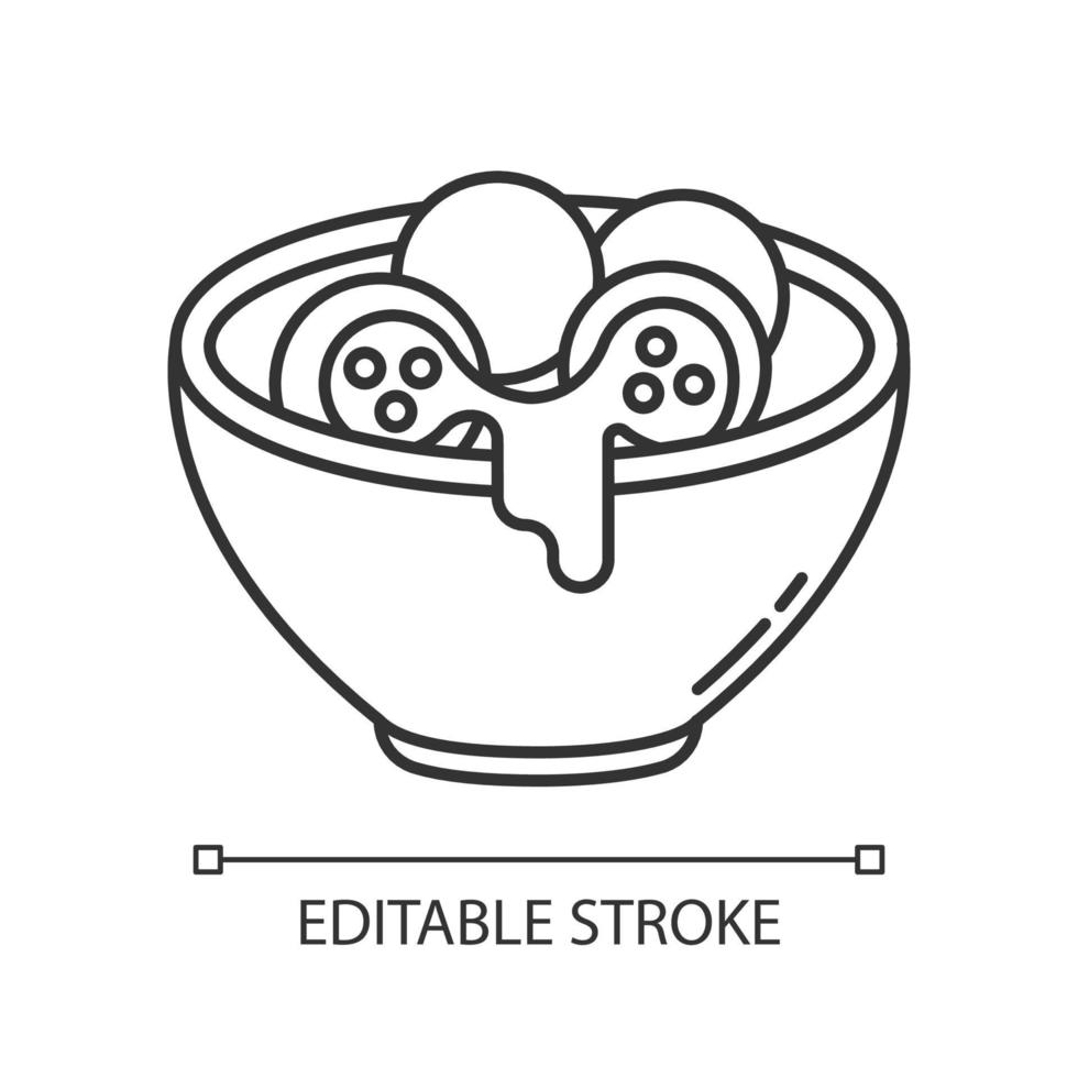 kaasbrood pixel perfect lineair pictogram vector