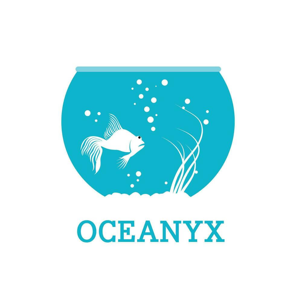 logo ontwerp voor een bedrijf gespecialiseerd in hoog- einde aquarium producten vector