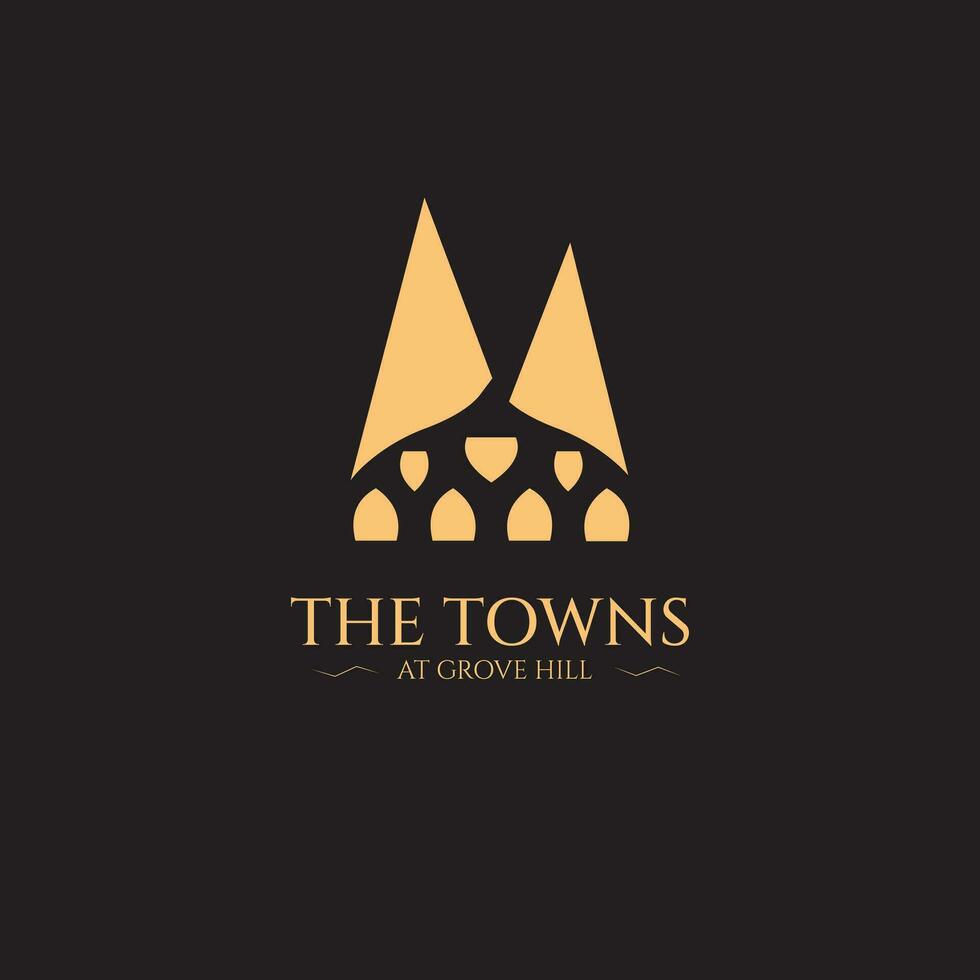huis verkoop agentschap logo ontwerp in de steden van heuvelachtig Oppervlakte, echt landgoed logo ontwerp vector