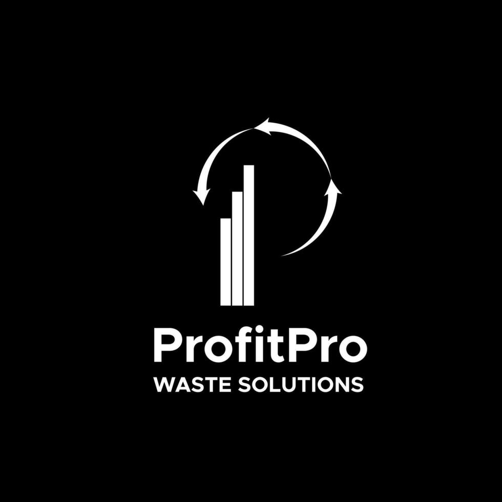 p letterteken logo ontwerp voor een verspilling beheer en milieuvriendelijk bedrijf vector